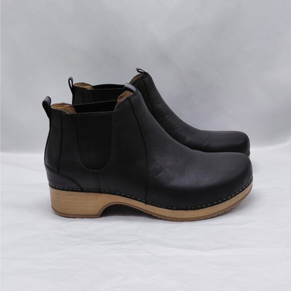 Dansko Womens Becka Oiled Pull Up Leather Chelsea Boots 39(US 8.5) Black NIB - Picture 2 of 15
